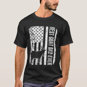 T-shirt Drapeau américain du meilleur papa de chèvre