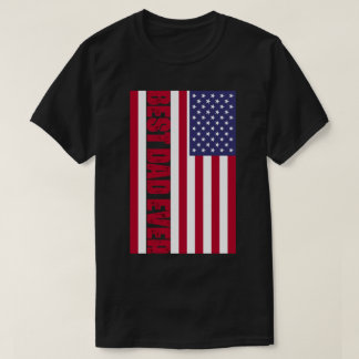 T-shirt Drapeau américain du meilleur père patriotique