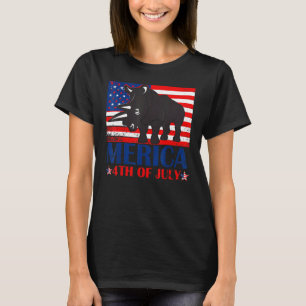 T-shirt Drapeau américain du Patriotique Rhino Chubby Unic
