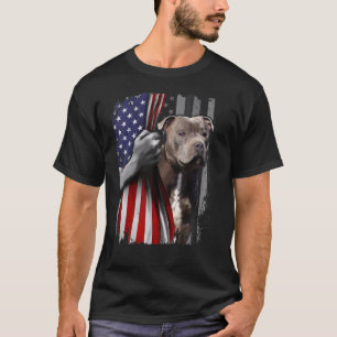 T-shirt Drapeau américain du Patriotique Staffordshire Bul