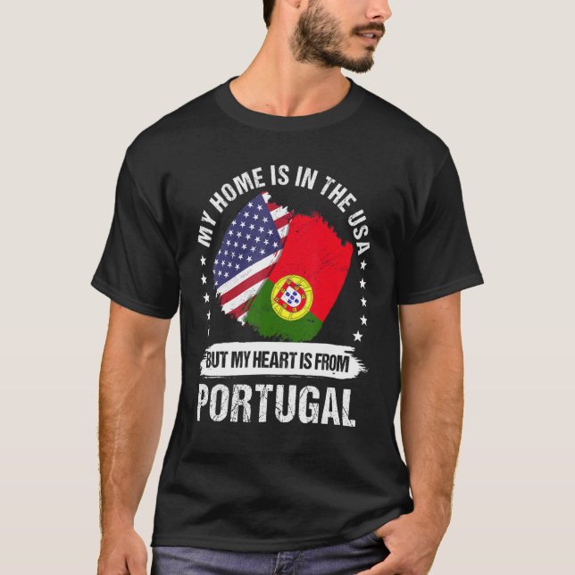 T-shirt Drapeau américain du Portugal (Devant)