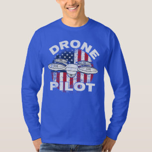T-shirt Drapeau américain du quadricoptère multirotor de d