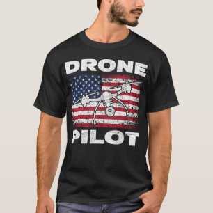 T-shirt Drapeau américain du quadricoptère multirotor de d