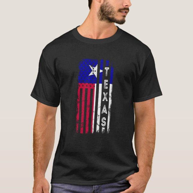 T-shirt Drapeau américain du Texas Drapeau de l'État du Te (Devant)