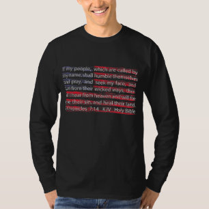T-shirt Drapeau américain Écriture chrétienne 2 Chroniques