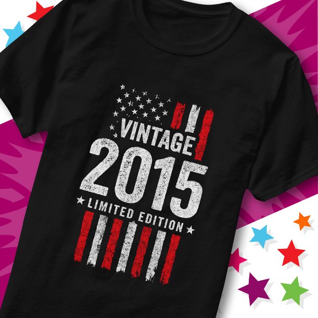 T-shirt Drapeau Américain Édition Limitée Étoiles Vintage  (Créateur téléchargé)
