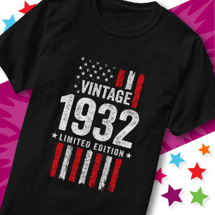 T-shirt Drapeau Américain Édition Limitée Étoiles Vintage 