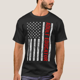 T-shirt Drapeau américain - Éducateur Adulte