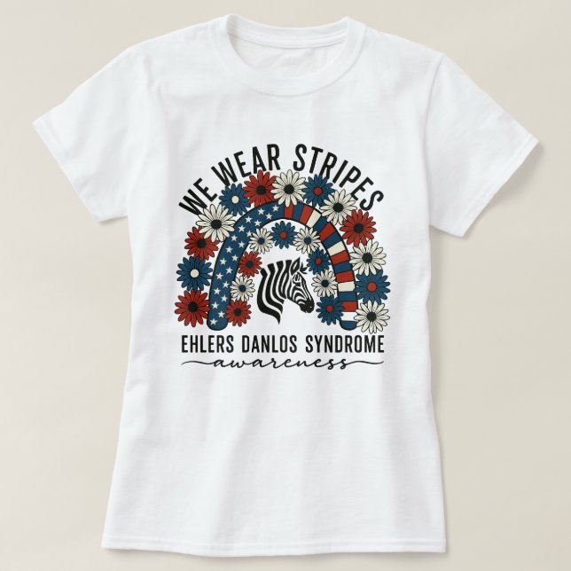 T-shirt Drapeau américain Ehlers-Danlos Syndrome 4 juillet (Design devant)