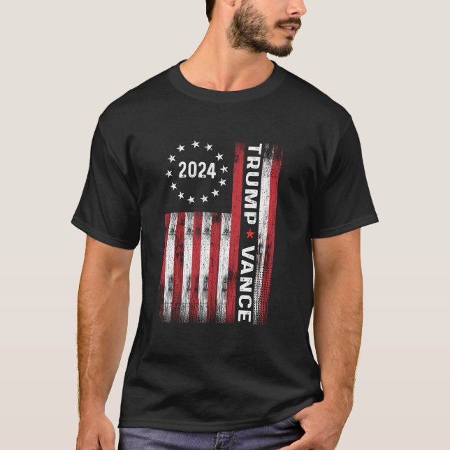 T-shirt drapeau américain Election Trump vance 2024 vice-p (Devant)