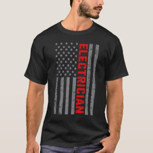 T-shirt Drapeau Américain Électricien Drapeau Américain Vi