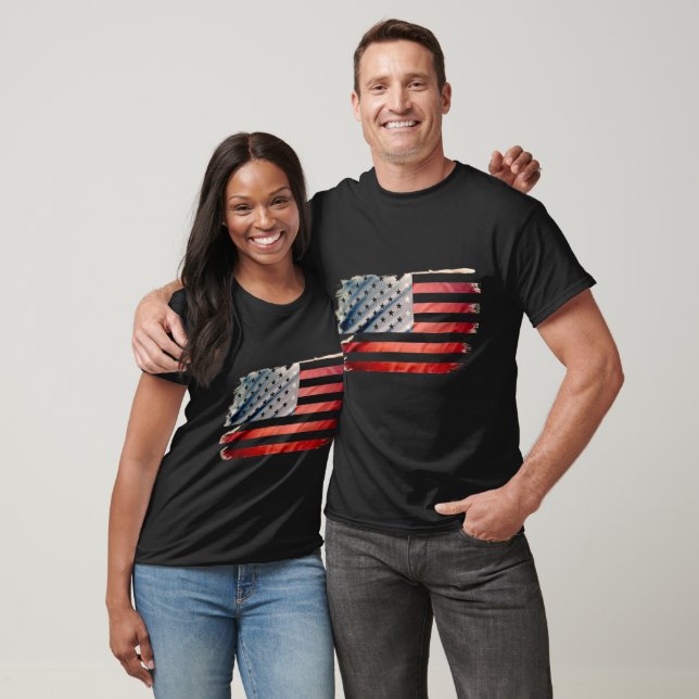 T-shirt Drapeau américain en détresse (Unisexe)
