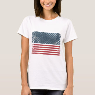 T-shirt drapeau américain en détresse