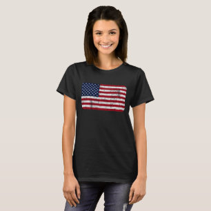 T-shirt Drapeau américain en détresse