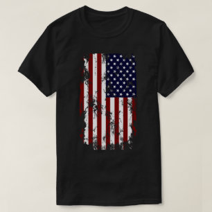 T-shirt Drapeau américain en détresse