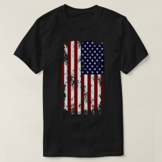 T-shirt Drapeau américain en détresse