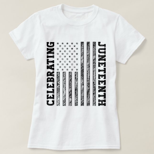 T-shirt Drapeau américain en détresse (Design devant)