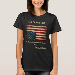 T-shirt Drapeau Américain En Détresse À L'Envers Thomas Je