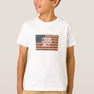 T-shirt Drapeau américain en détresse avec Posse Comitatus