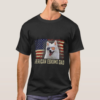 T-shirt Drapeau américain Eskimo Papa Fête des pères