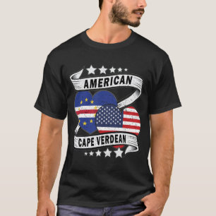 T-shirt Drapeau Américain Et Cap Verdien