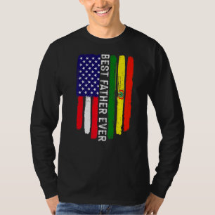 T-shirt Drapeau américain et drapeau bolivien Meilleur Pèr