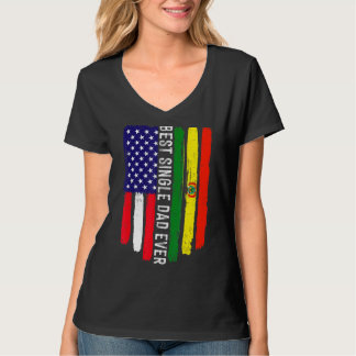 T-shirt Drapeau américain et drapeau bolivien Meilleur Pèr