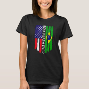 T-shirt Drapeau américain et drapeau brésilien meilleure f
