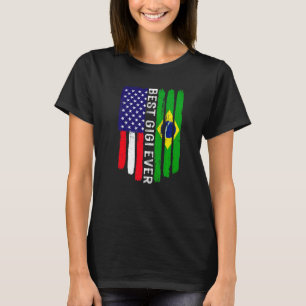 T-shirt Drapeau américain et drapeau brésilien Meilleure f