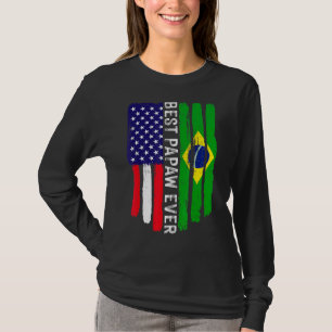 T-shirt Drapeau américain et drapeau brésilien Meilleure f