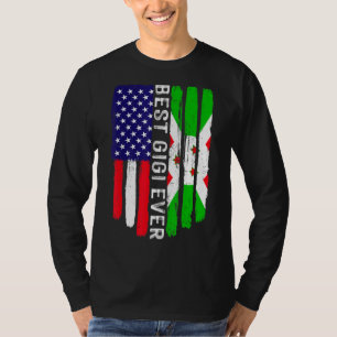 T-shirt Drapeau américain et drapeau burundais Meilleure f