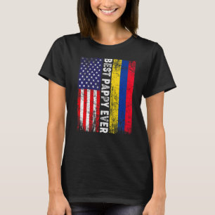 T-shirt Drapeau américain et drapeau colombien meilleur ap