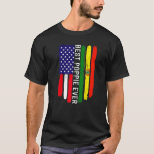 T-shirt Drapeau américain et drapeau de la Bolivie meilleu