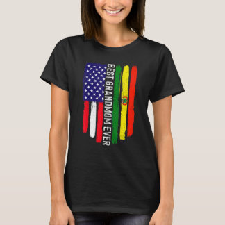 T-shirt Drapeau américain et drapeau de la Bolivie Meilleu