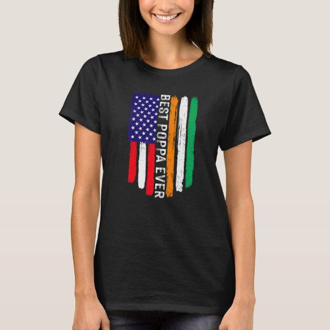 T-shirt Drapeau américain et drapeau de la Côte d'Ivoire M (Devant)