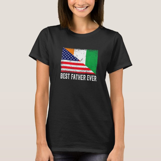 T-shirt Drapeau américain et drapeau de la Côte d'Ivoire M (Devant)