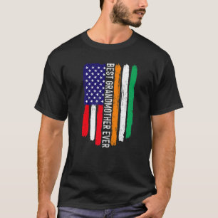 T-shirt Drapeau américain et drapeau de la Côte d'Ivoire M