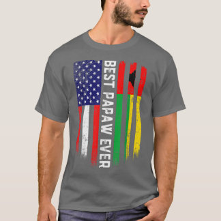 T-shirt Drapeau américain et drapeau de la Guinée-Bissau m