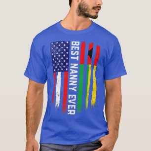 T-shirt Drapeau américain et drapeau de la Guinée-Bissau m