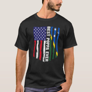 T-shirt Drapeau américain et drapeau des Îles Salomon Best