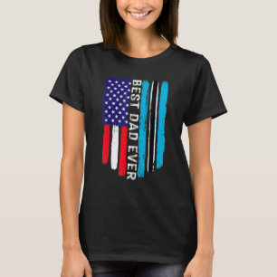 T-shirt Drapeau américain et drapeau du Botswana Meilleure