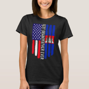 T-shirt Drapeau américain et drapeau du Cambodge Meilleur