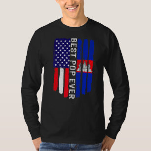 T-shirt Drapeau américain et drapeau du Cambodge meilleure