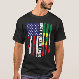 T-shirt Drapeau américain et drapeau du Sénégal Meilleur C