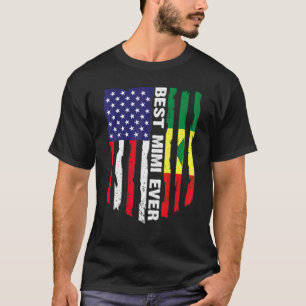 T-shirt Drapeau américain et drapeau du Sénégal Meilleure 