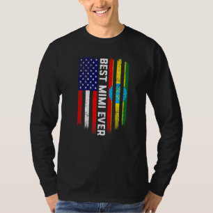 T-shirt Drapeau américain et drapeau éthiopien Meilleur Mi