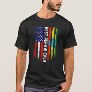 T-shirt Drapeau américain et drapeau éthiopien meilleur pe