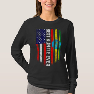 T-shirt Drapeau américain et drapeau éthiopien Meilleure f