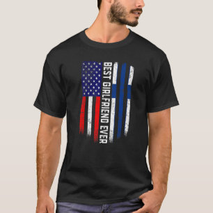 T-shirt Drapeau américain et drapeau finlandais Meilleure