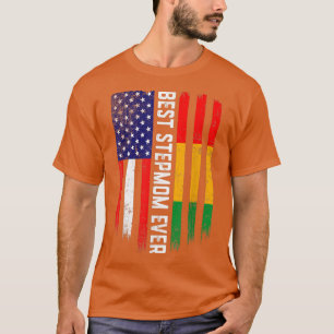 T-shirt Drapeau américain et drapeau guinéen Meilleur Step